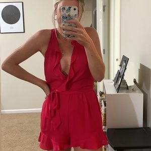 EXPRESS Hot Pink Romper